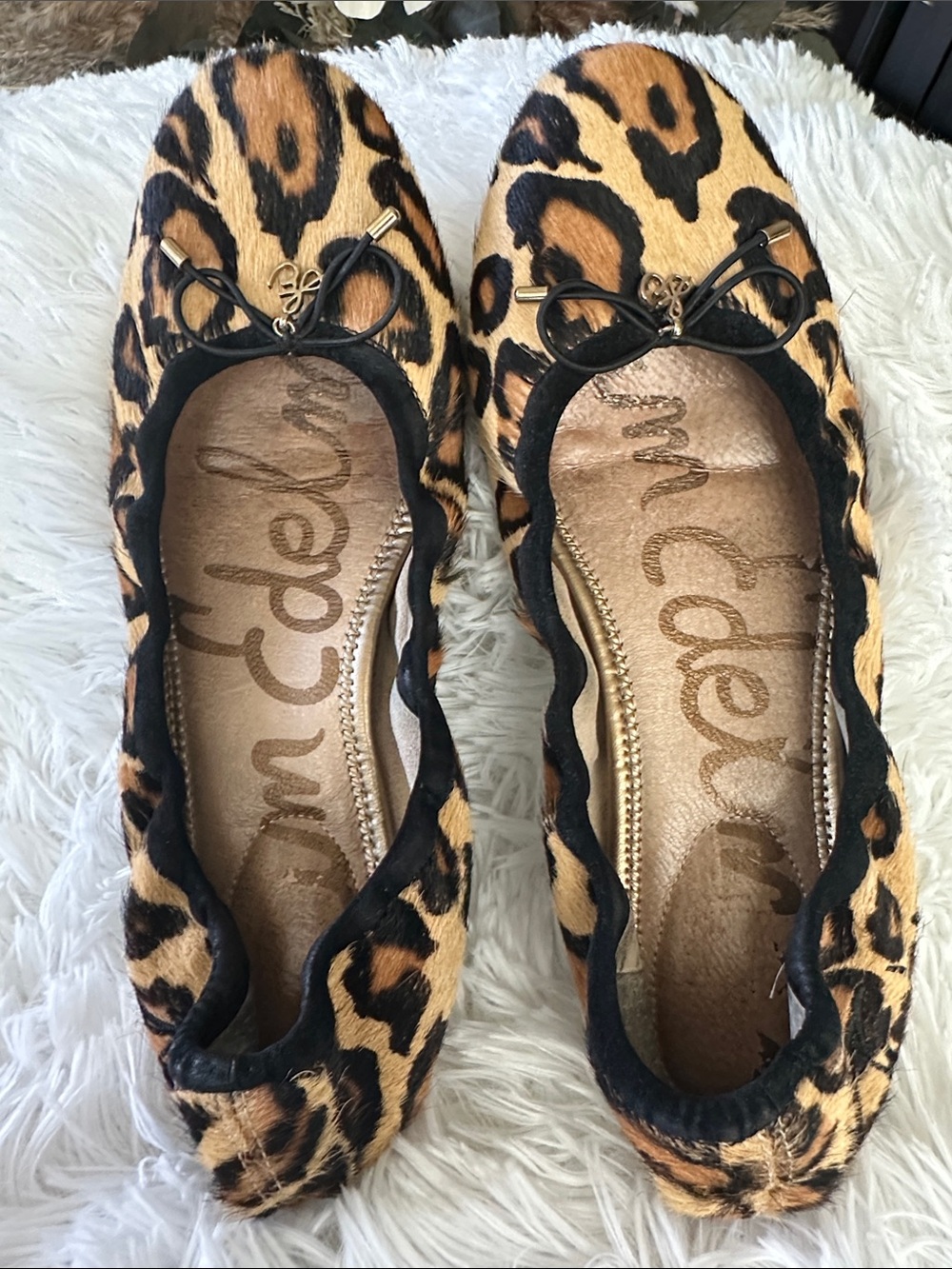 Sam Edelman Leopard-Print Felicia Ballet Flats in Tan and Black - Picture 7 of 8